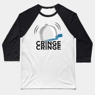 Cringe Button Bicycle Bell Meme Cringe Alert Baseball T-Shirt